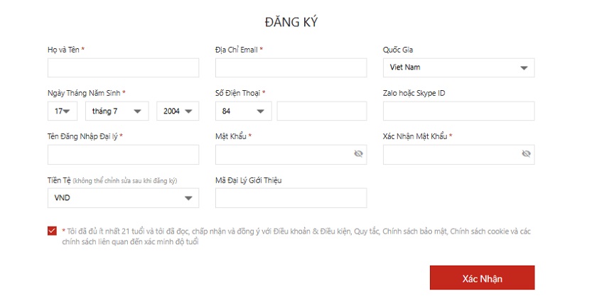 Tao tai khoan dai ly Vn88