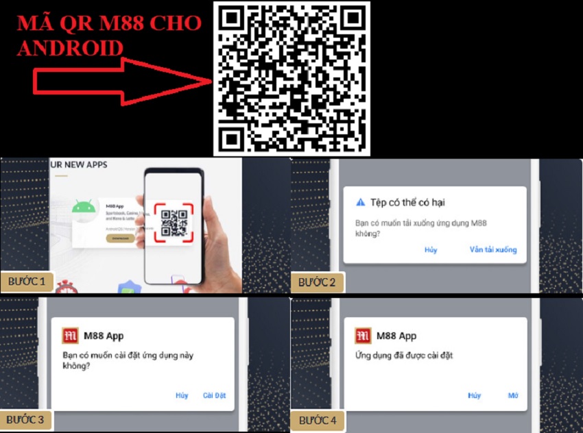 Cach tai app M88 ve Android