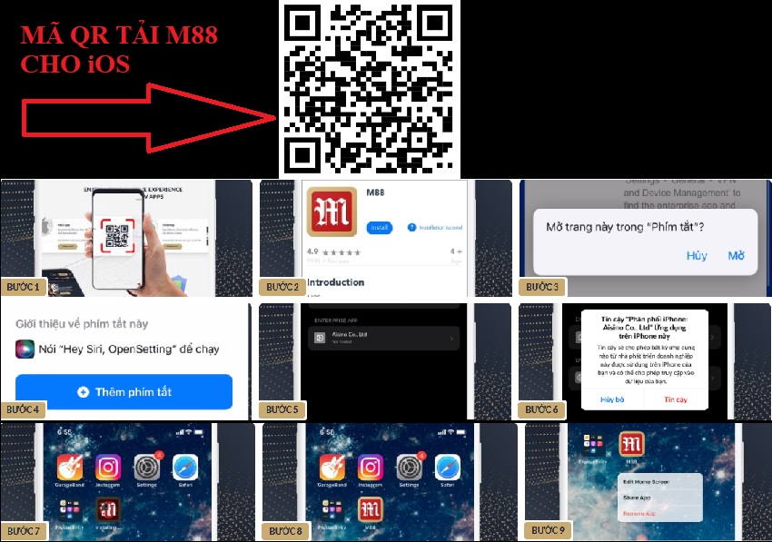 Huong dan cach tai app M88 cho iOS
