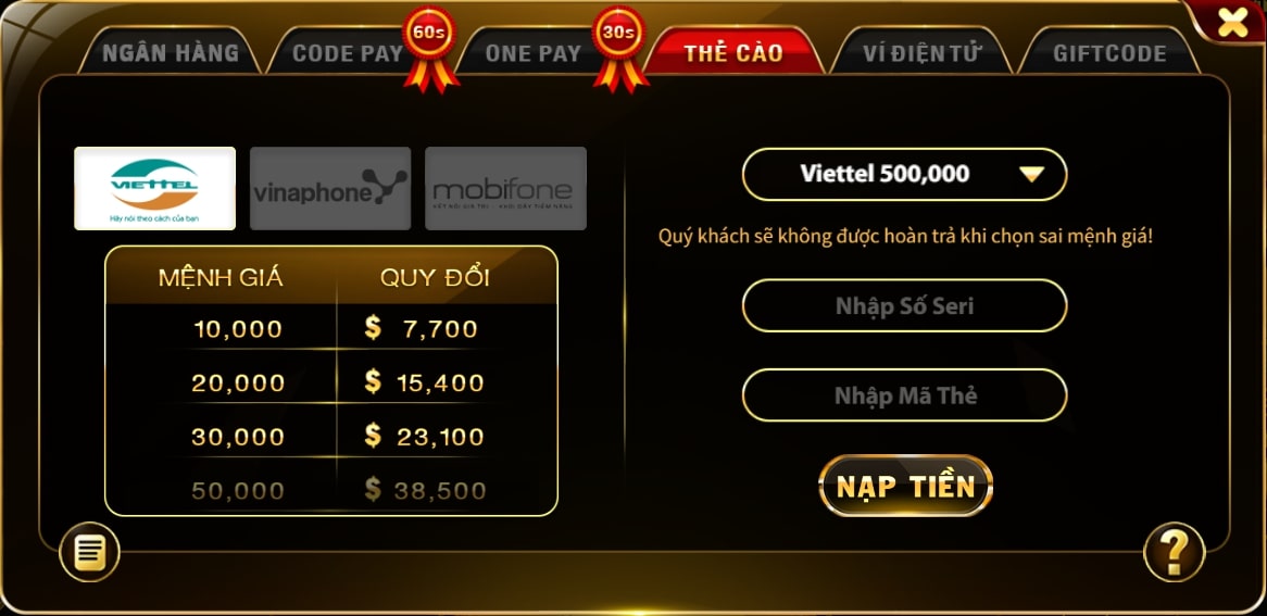 Nap tien vao Go88 vao theo cao