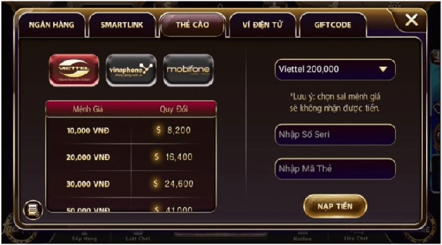 Nạp tiền vào Nhất Vip nhanh Nap tien vao Nhat Vip nhanh