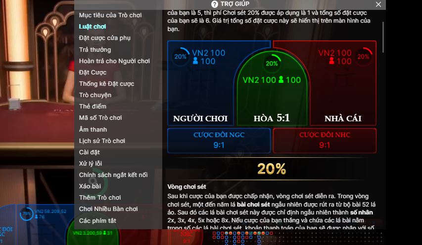 Meo cuoc Baccarat nhanh tai Fun88