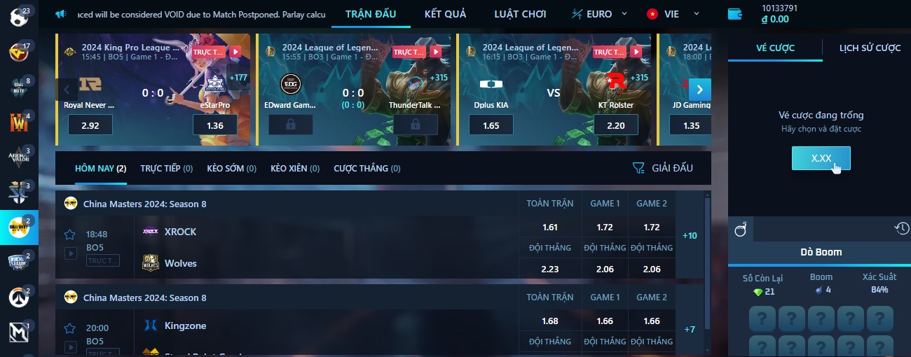 Cach choi ca cuoc Call of Doty Vn88