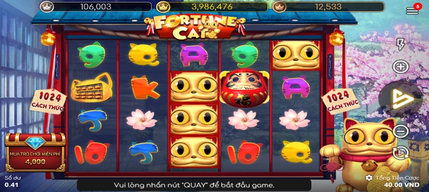Đặc điểm game thần mèo may mắn FB88 Tinh nang game than meo may man FB88