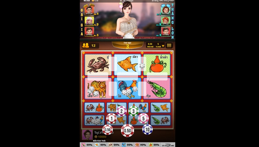 Cách tham gia đặt cược Thai Fish Prawn Crab W88 Cach choi game Thai Fish Prawn Crab W88
