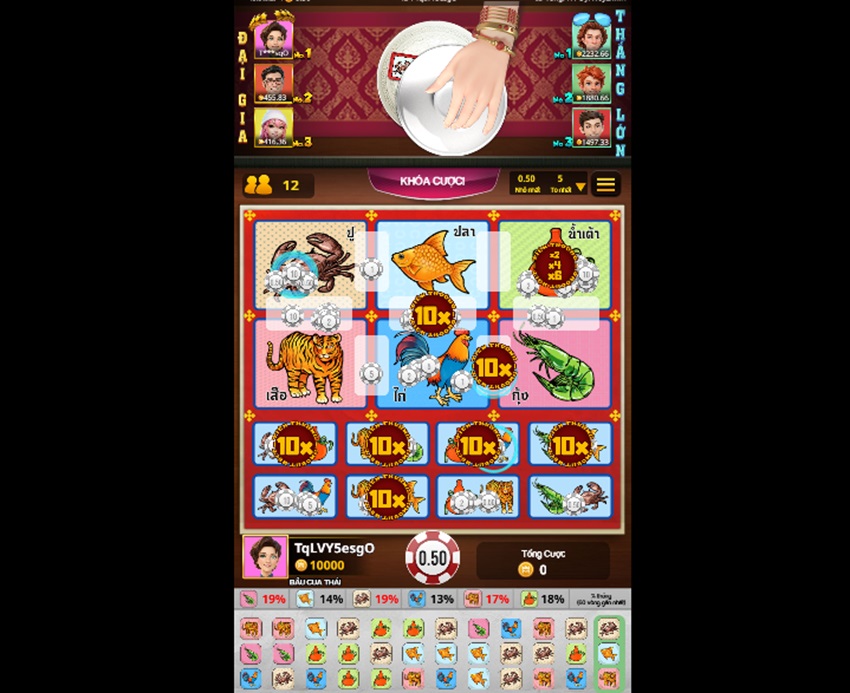 Tỷ lệ thanh toán game Thai Fish Prawn Crab W88 Khoan thanh toan Thai Fish Prawn Crab W88
